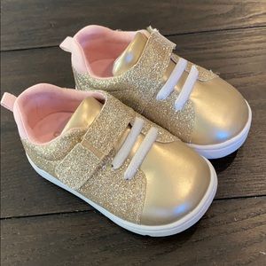 Pink and Gold glitter shoes